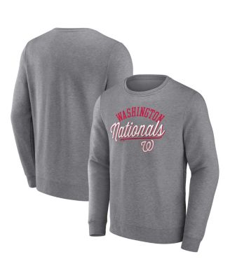 Men's Heather Gray Washington Nationals Simplicity Pullover Sweatshirt