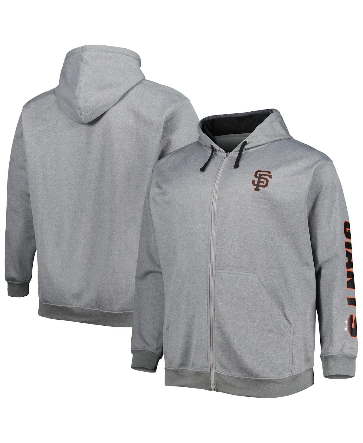 PROFILE MEN'S PROFILE ASH SAN FRANCISCO GIANTS BIG AND TALL PULLOVER HOODIE