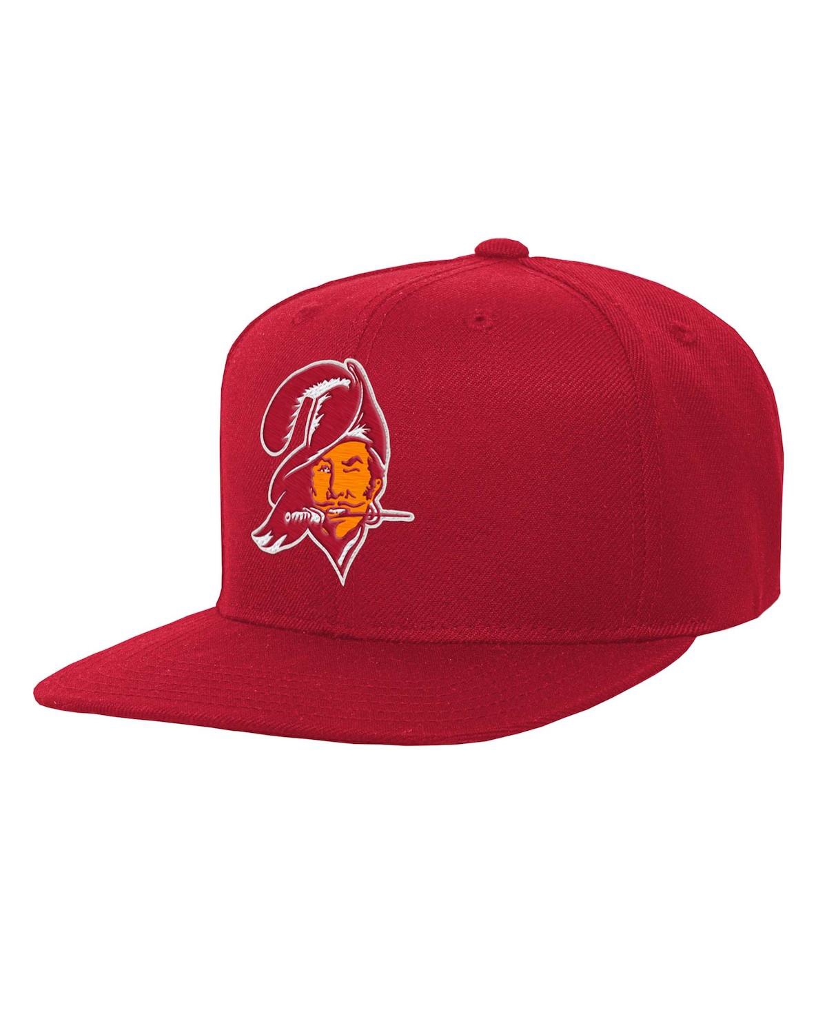 Shop Mitchell & Ness Big Boys And Girls  Red Tampa Bay Buccaneers Gridiron Classics Ground Snapback Hat