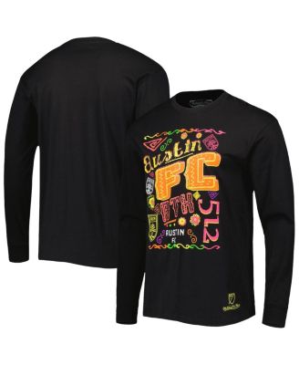 Men's Black Austin FC Papel Picado Long Sleeve T-shirt