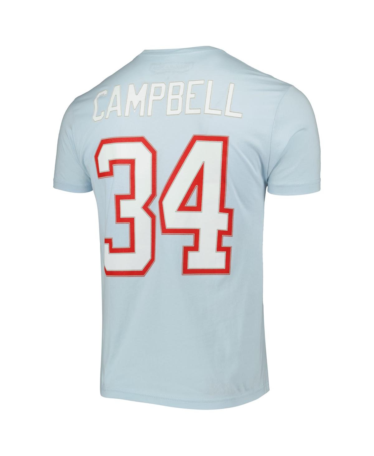 Men's Mitchell & Ness Earl CampbellHouston Oilers Retired Player Logo Name and Number T-shirt - Light Blue