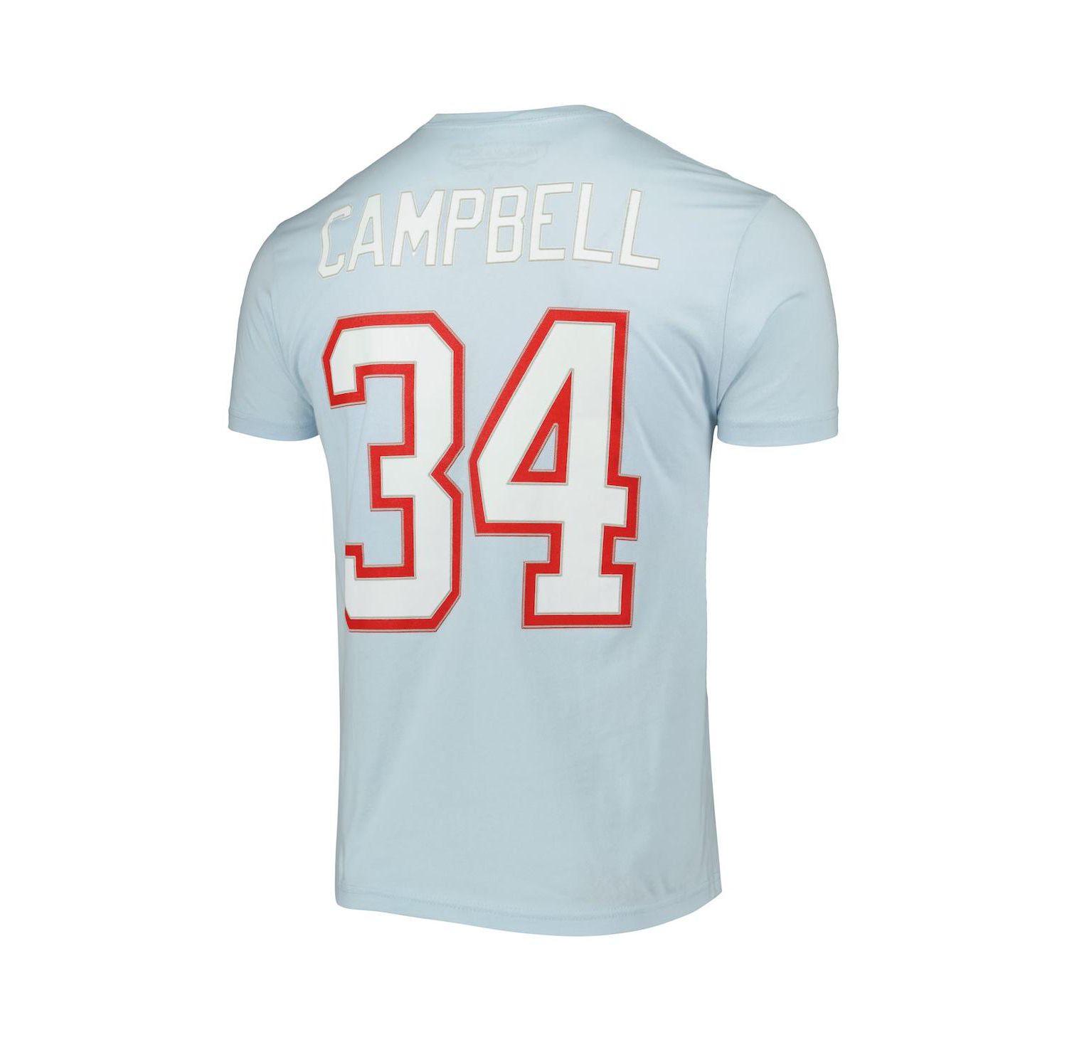 Men's Earl Campbell Light Blue Houston Oilers Retired Player Logo Name and Number T-shirt