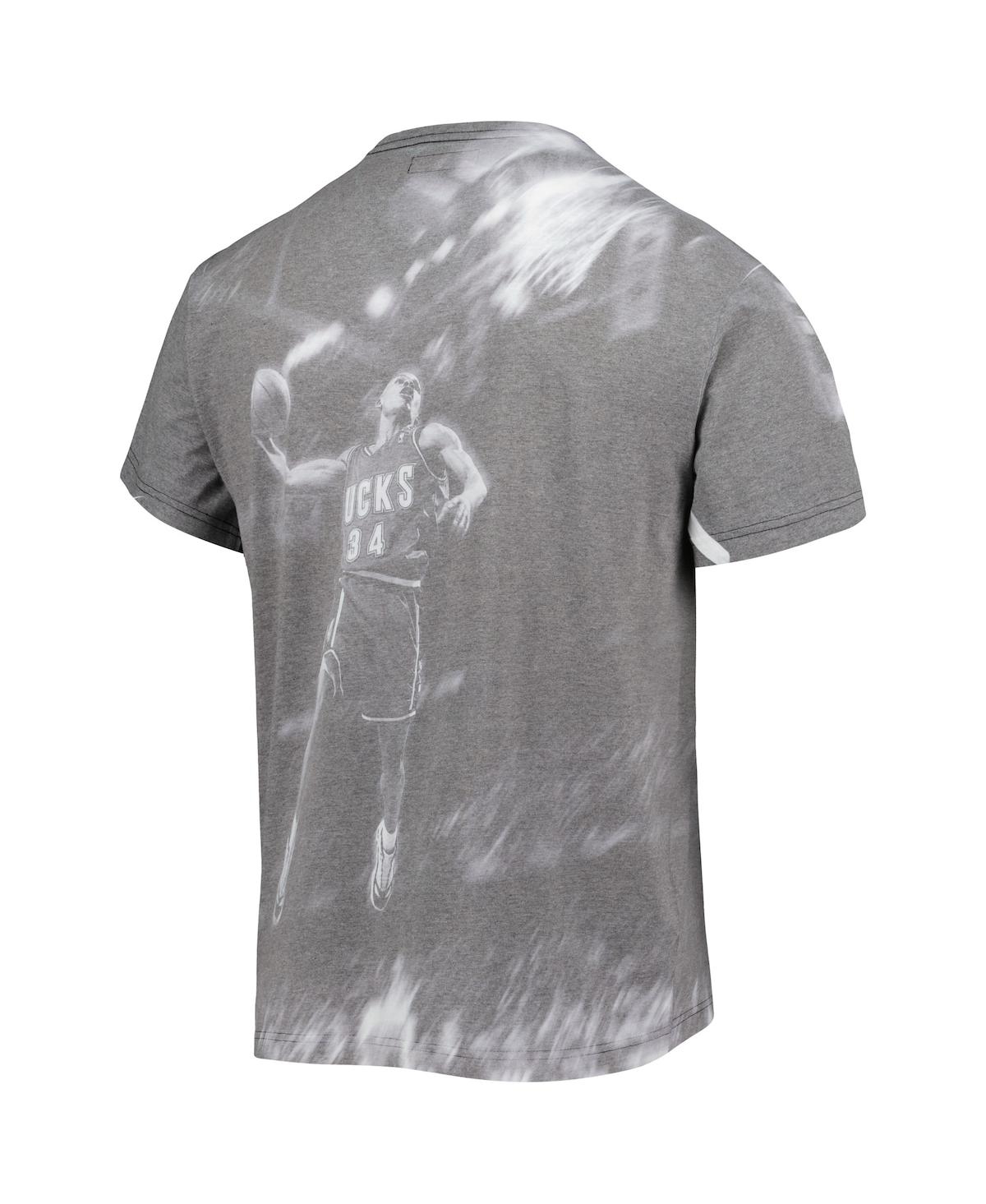 Shop Mitchell & Ness Men's  Ray Allen Heather Gray Milwaukee Bucks Above The Rim T-shirt