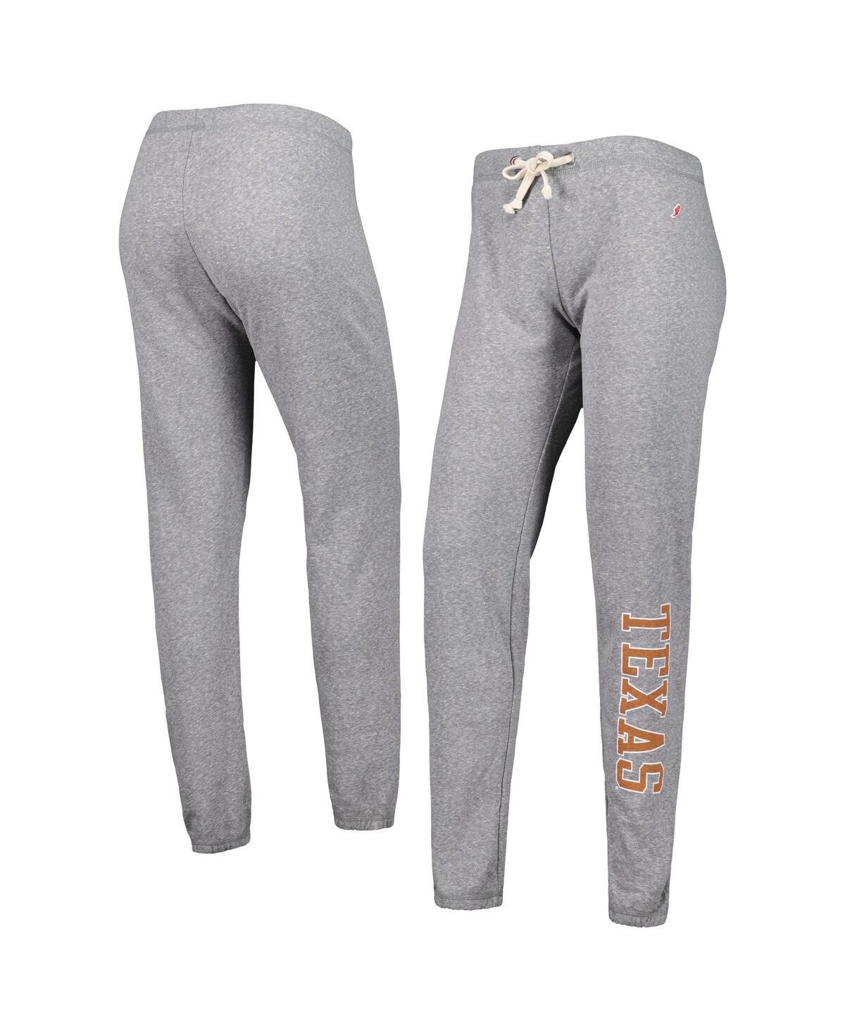 Shop League Collegiate Wear Women's  Heather Gray Texas Longhorns Victory Springs Tri-blend Jogger Pants