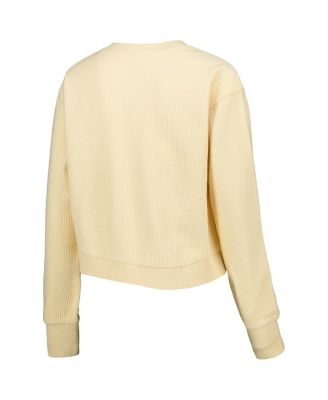 Women's Cream Wisconsin Badgers Classic Campus Corded Timber Sweatshirt