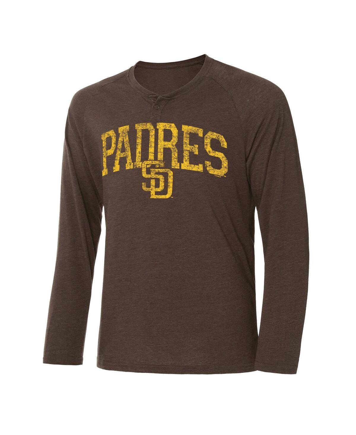 Concepts Sport Men's  Brown San Diego Padres Inertia Raglan Long Sleeve Henley T-shirt