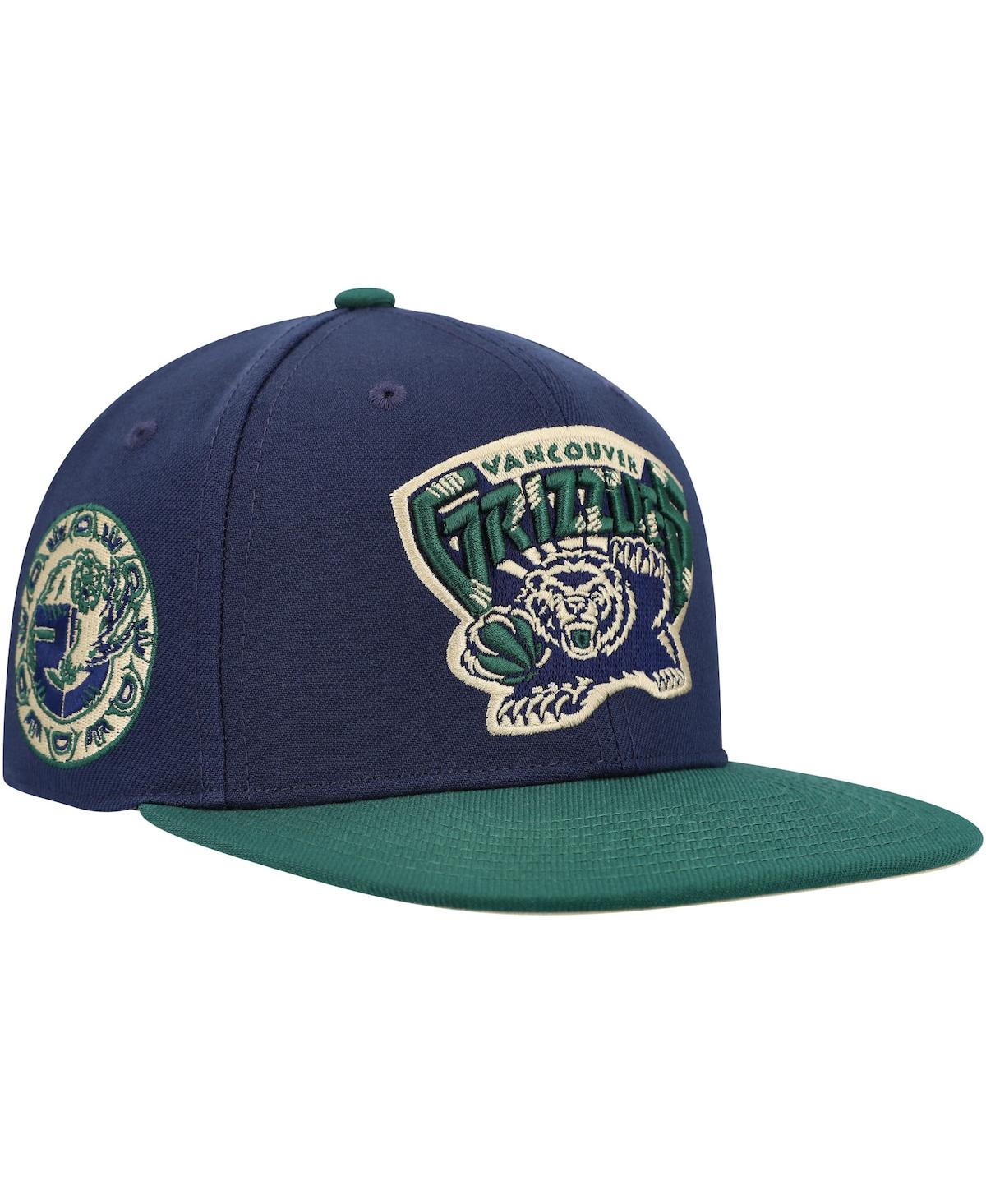 Men's Mitchell & Ness Green Vancouver Grizzlies Hardwood Classics Grassland Fitted Hat - Green