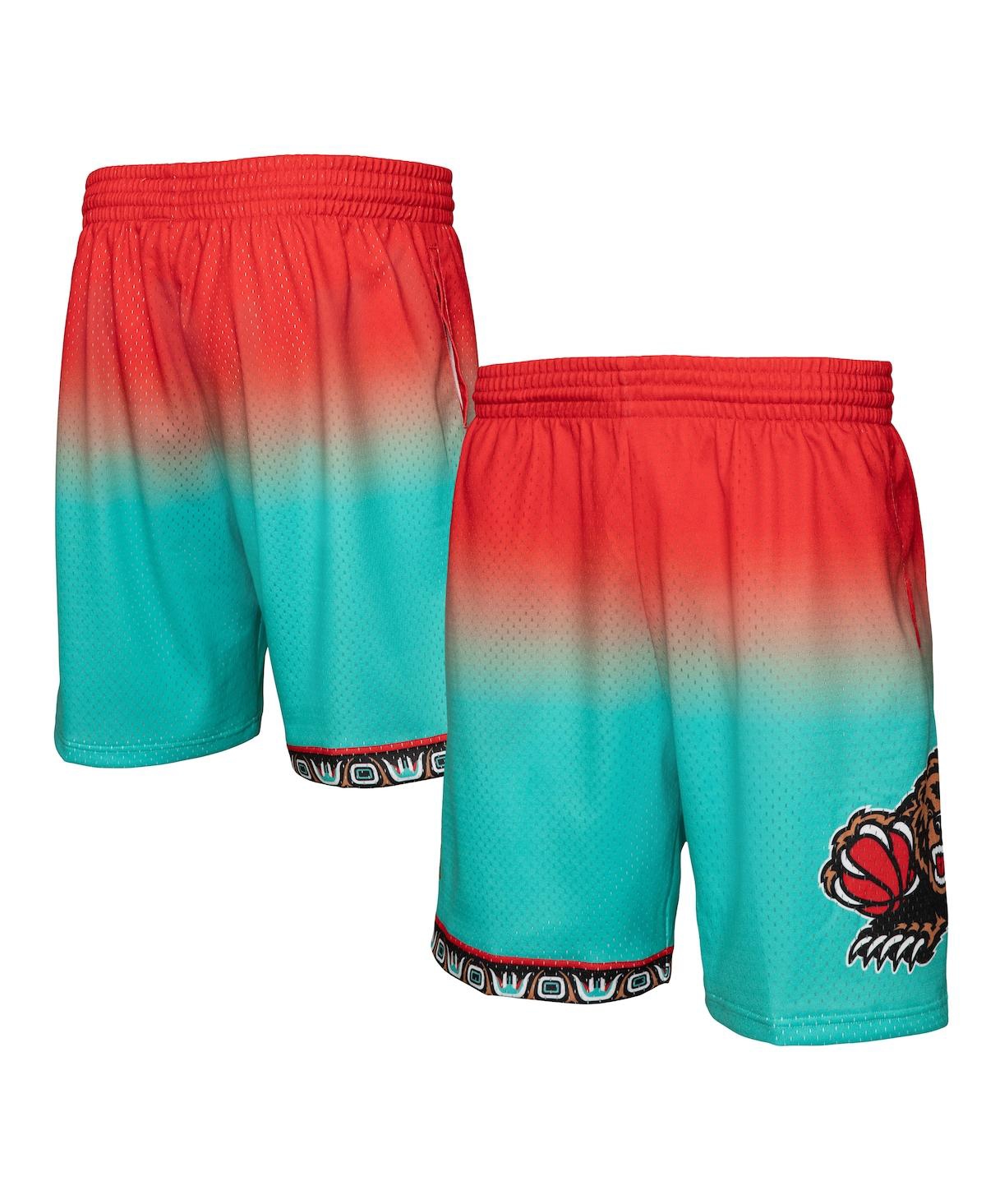 Men's Mitchell & Ness Teal Vancouver Grizzlies 1996/97 Hardwood Classics Fadeaway Reload 3.0 Swingman Shorts - Teal