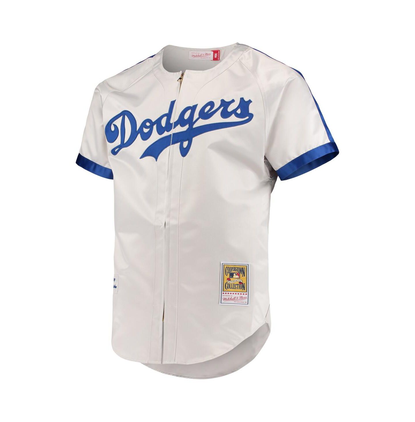 Мужской топ Mitchell & Ness Jackie Robinson Gray Brooklyn Dodgers Cooperstown Collection Authentic Jersey — фото 3