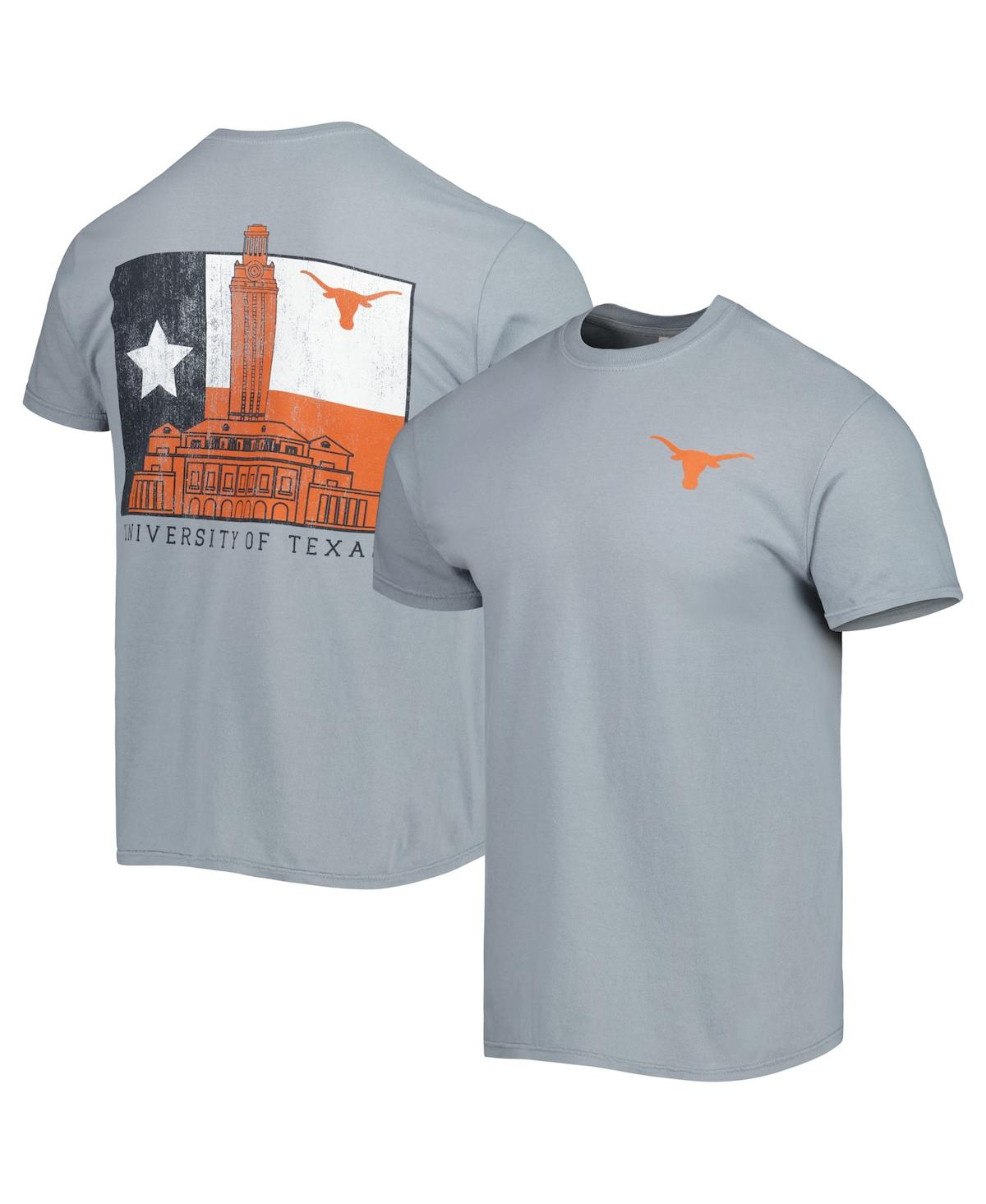 Image One Men's Gray Texas Longhorns Hyperlocal Flag T-shirt