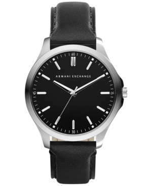 UPC 723763223935 product image for AX Armani Exchange Men's Black Leather Strap Watch 45mm AX2149 | upcitemdb.com