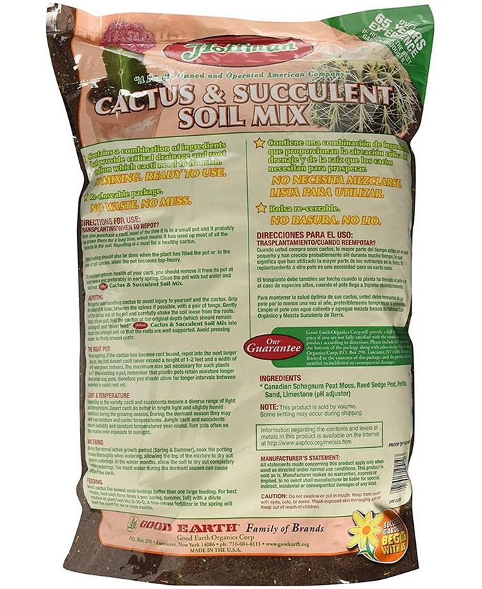 Hoffman A H Inc/Good Earth Hoffman 10410 Organic Cactus and Succulent Soil Mix, 1 10Quart bag