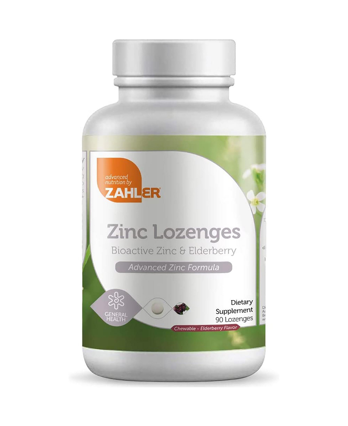 Zinc Lozenges with Elderberry, Antioxidant Supplement - 90 Lozenges