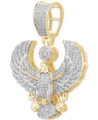 Men's Diamond Eagle Pendant (1/2 ct. t.w.) in 14k Gold-Plated Sterling Silver