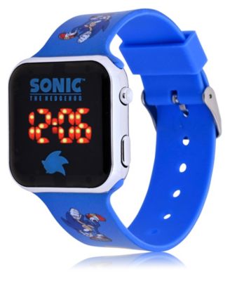 Children's Sonic the Hedgehog Light Emitting Diode Blue Silicone Strap Watch 32mm