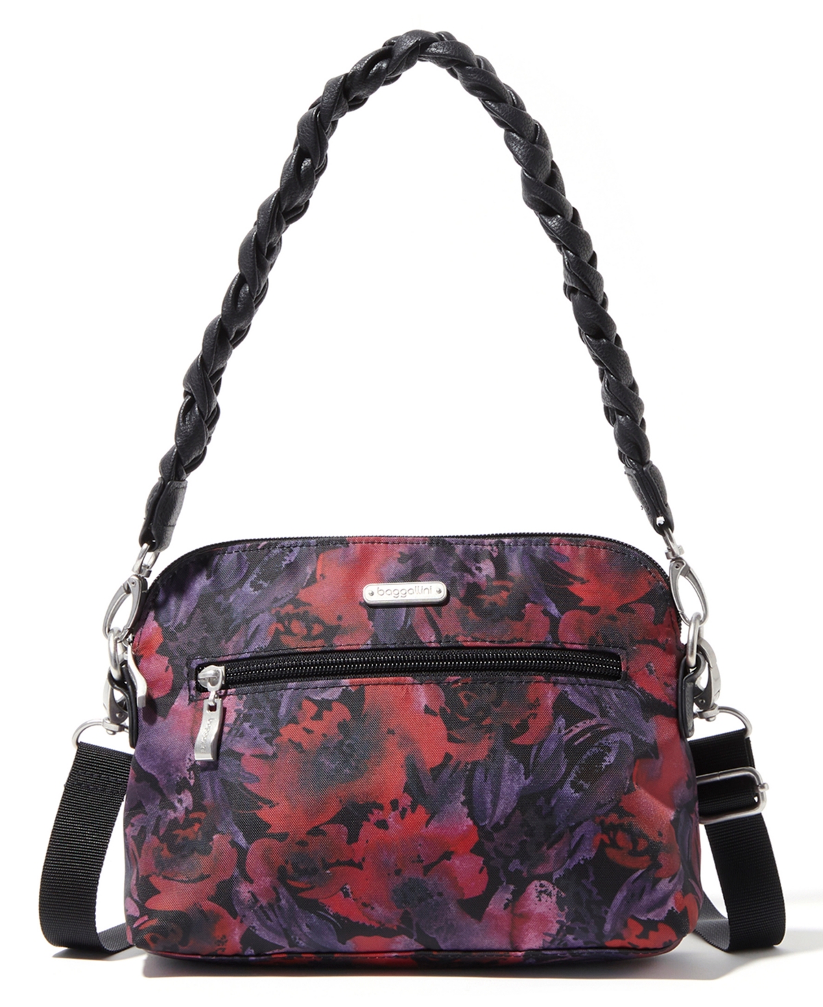 Baggallini Dome Crossbody In Red Onyx Watercolor
