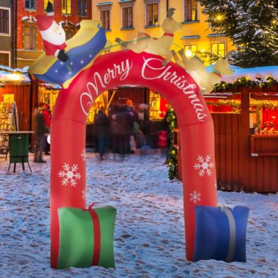 9ft Inflatable Christmas Arch with Built-in LED for Garden Lawn Party