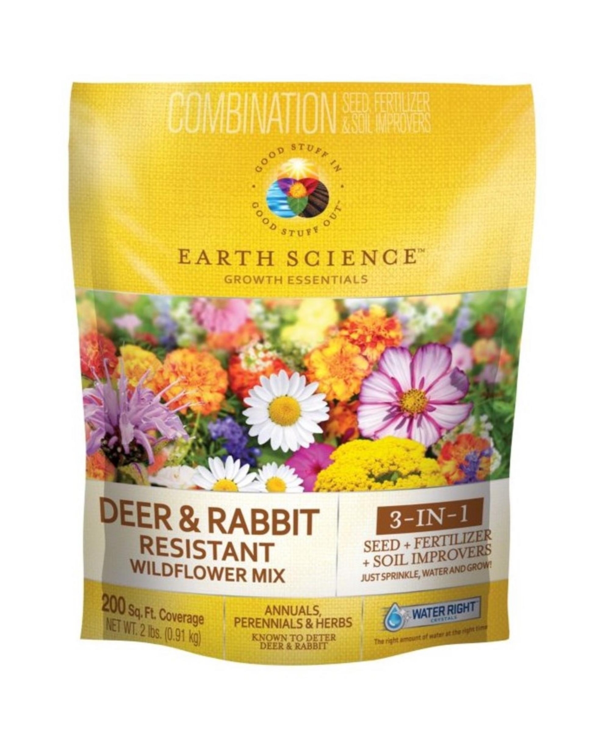Earth Science Deer and Rabbit Resistant Flower Mix - 2lb bag