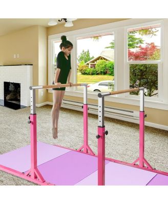 Kids Gymnastics Parallel Bars Double Horizontal Bars Adjustable