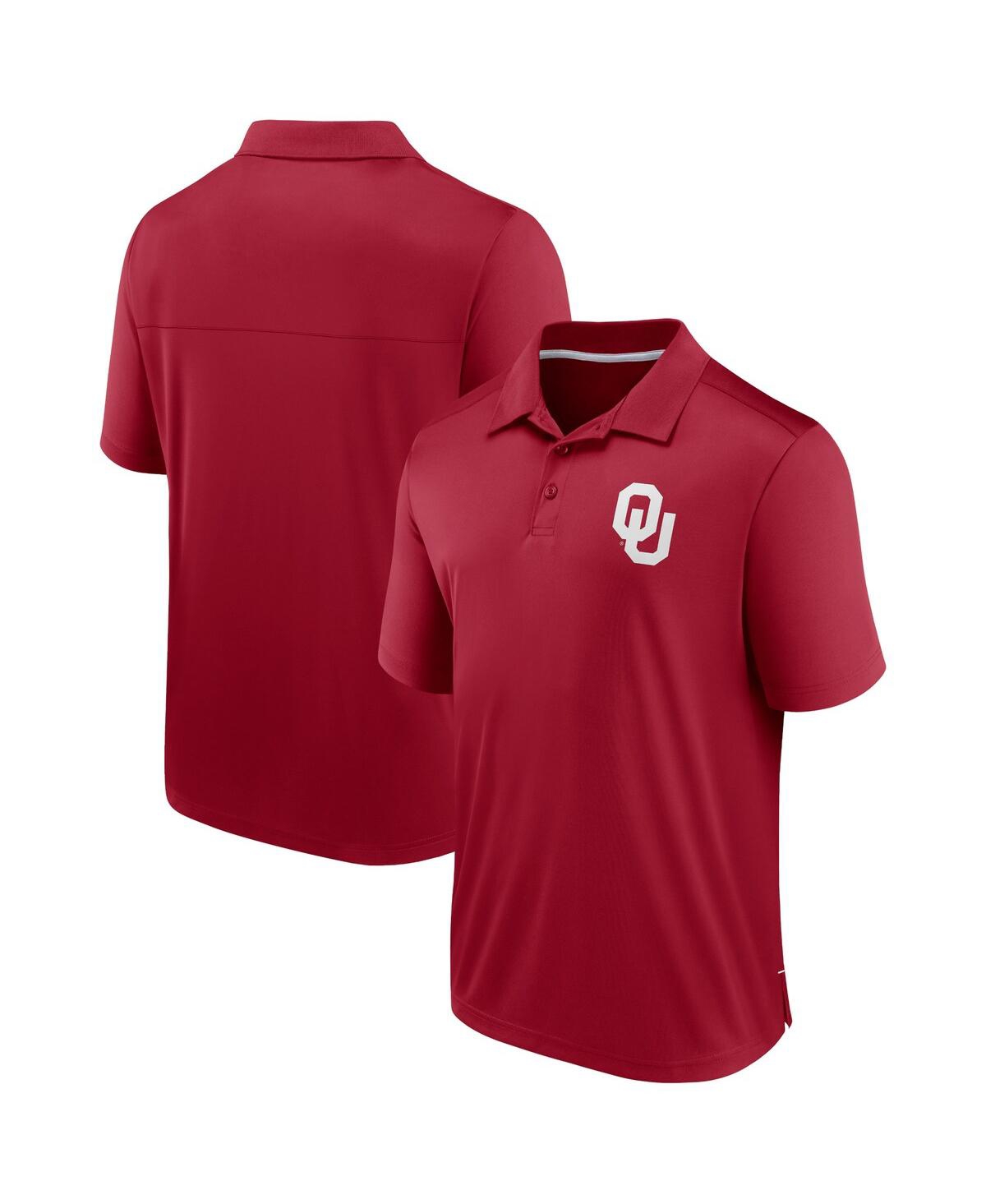 Fanatics Men's Crimson Oklahoma Sooners Left Side Block Polo Shirt In Crimson