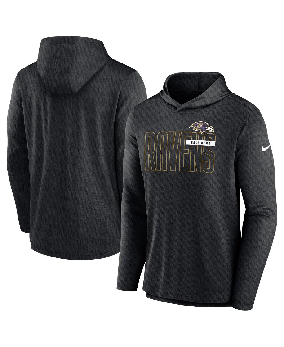 NIKE MEN'S NIKE BLACK BALTIMORE RAVENS PERFORMANCE TEAM PULLOVER HOODIE