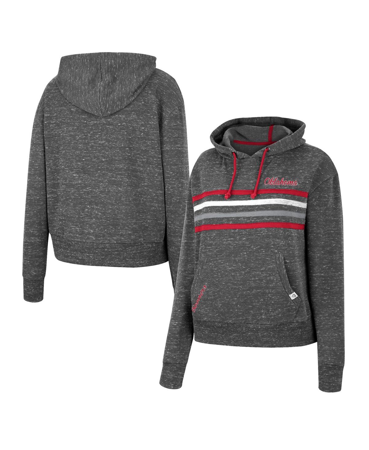 Colosseum Women's  Charcoal Florida State Seminoles Backstage Speckled Pullover Hoodie In Charcoal
