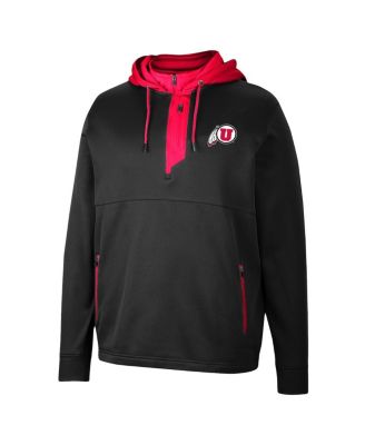 Men's Black Utah Utes Luge 3.0 Quarter-Zip Hoodie