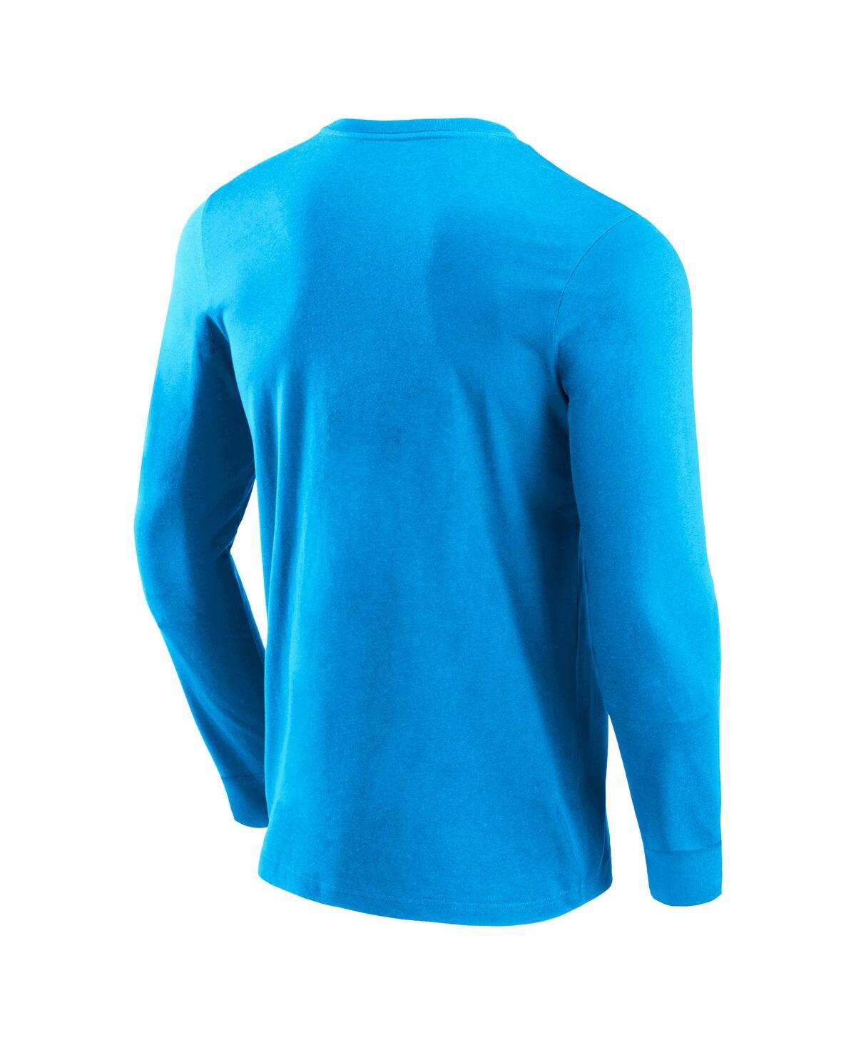 Men's FanaticsNorth Carolina Tar Heels Distressed Arch Over Logo 2.0 Long Sleeve T-shirt - Carolina Blue