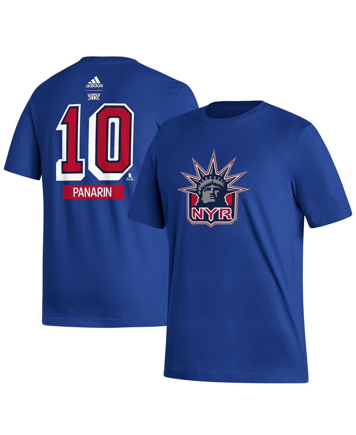 Men's adidas Artemi PanarNew York Rangers Reverse Retro 2.0 Name and Number T-shirt - Royal