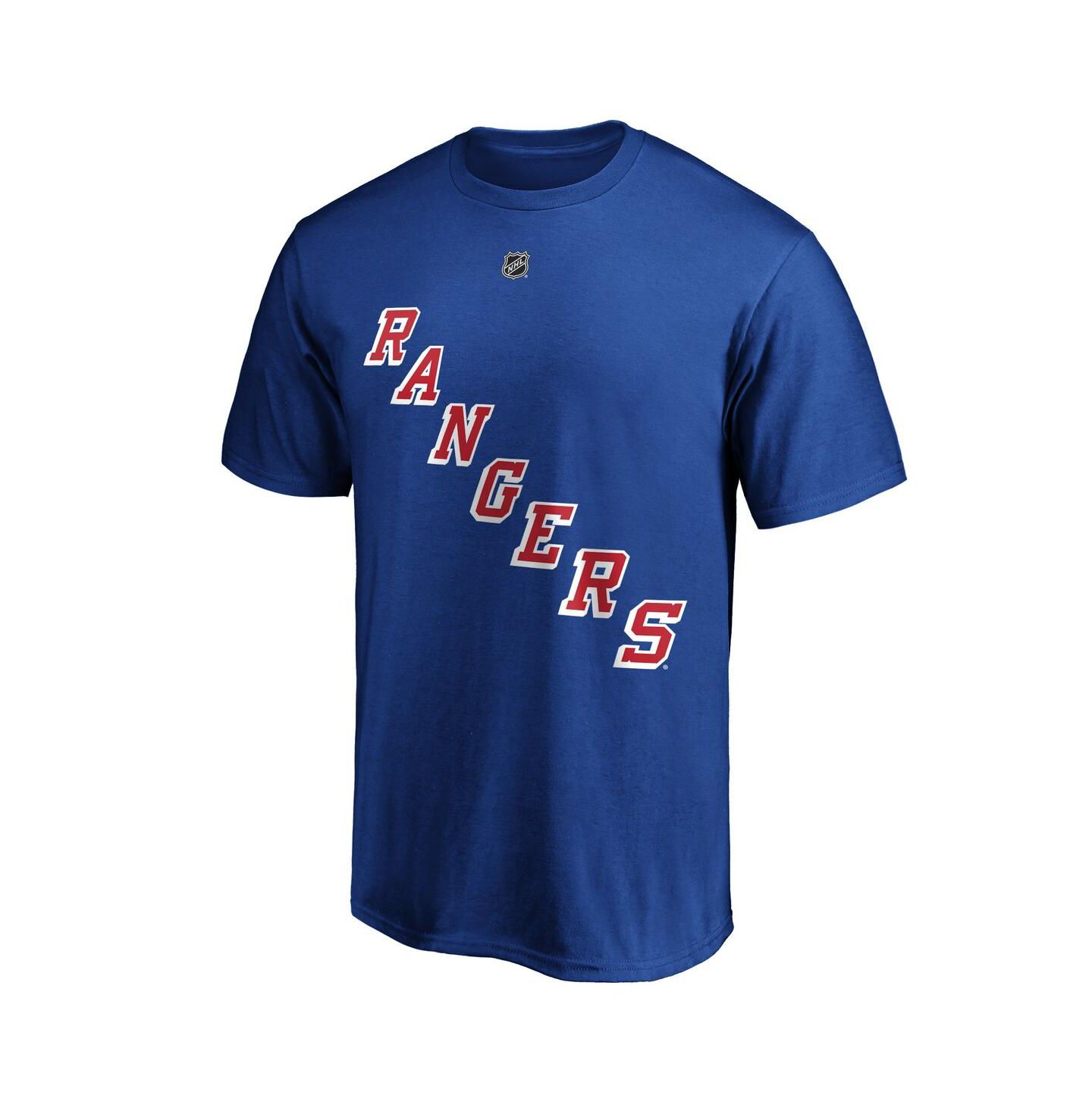 Мужская футболка Fanatics Adam Fox Blue New York Rangers Authentic Stack Name and Number — фото 2