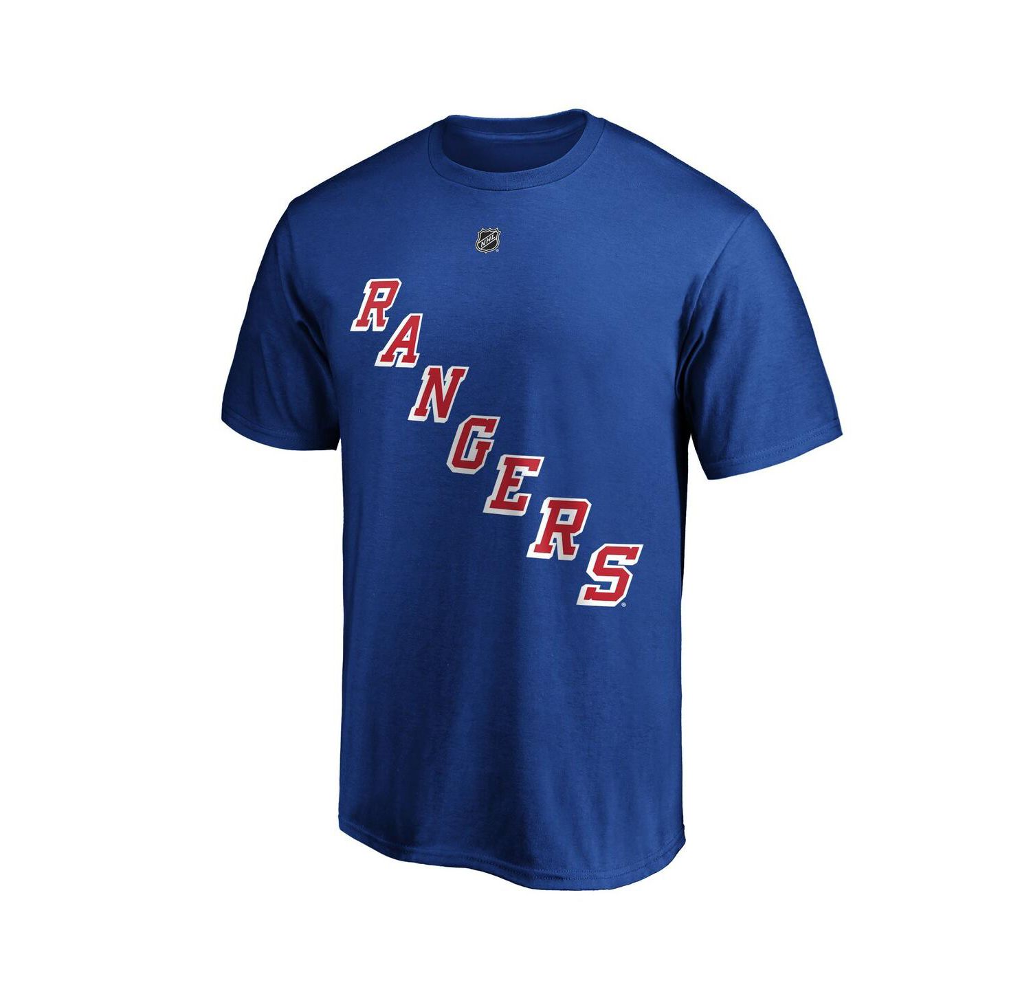 Men's Adam Fox Blue New York Rangers Authentic Stack Name and Number T-shirt