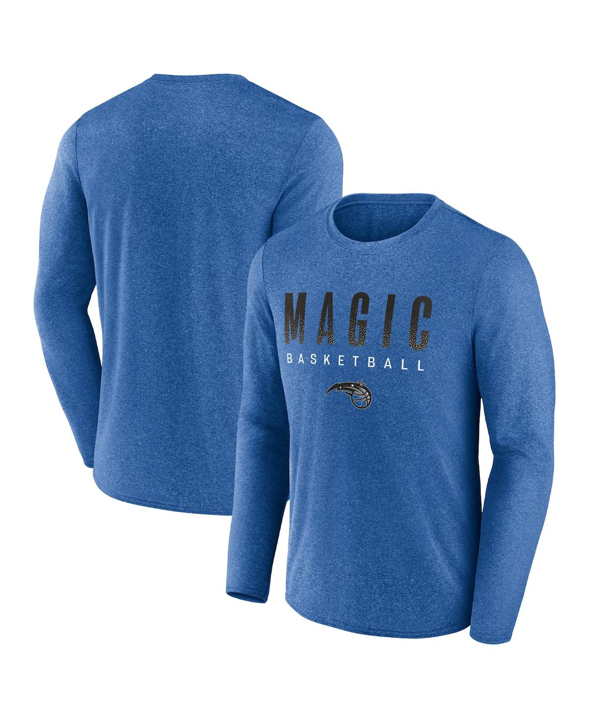 Men's Fanatics HeatheredOrlando Magic Where Legends Play Iconic Practice Long Sleeve T-shirt - Blue