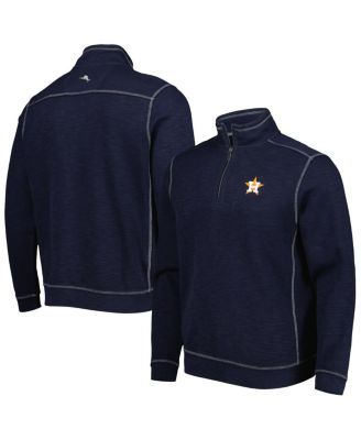 Men's Blue Houston Astros Tobago Bay Tri-Blend Quarter-Zip Sweatshirt