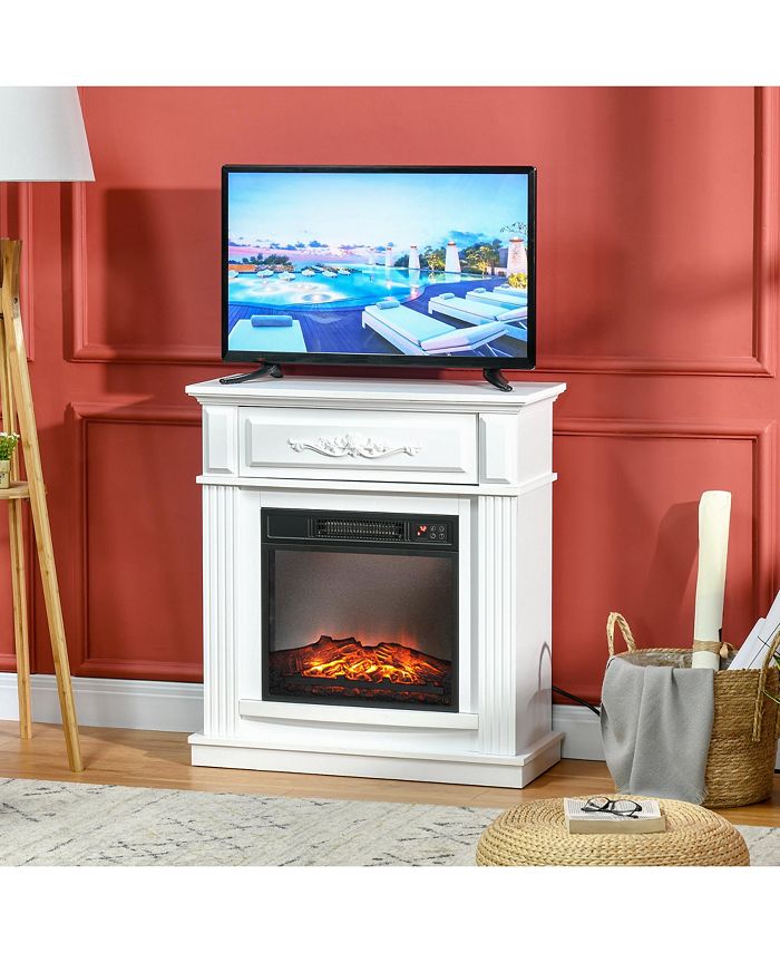 Electric Fireplace TV Stand for TV's up to 40" Flat Screen White Macy's