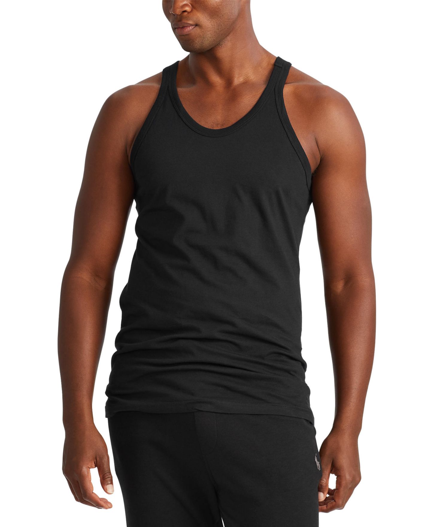 Мужские топы Polo Ralph Lauren 3-Pack Slim Fit Classic Undershirts, цвет: Чёрный — фото 5