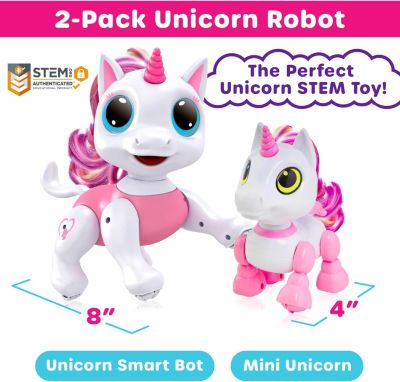 Robo Pets Unicorn Toys 2pk