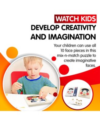 Funny Faces Educational Wooden Puzzle for Toddlers