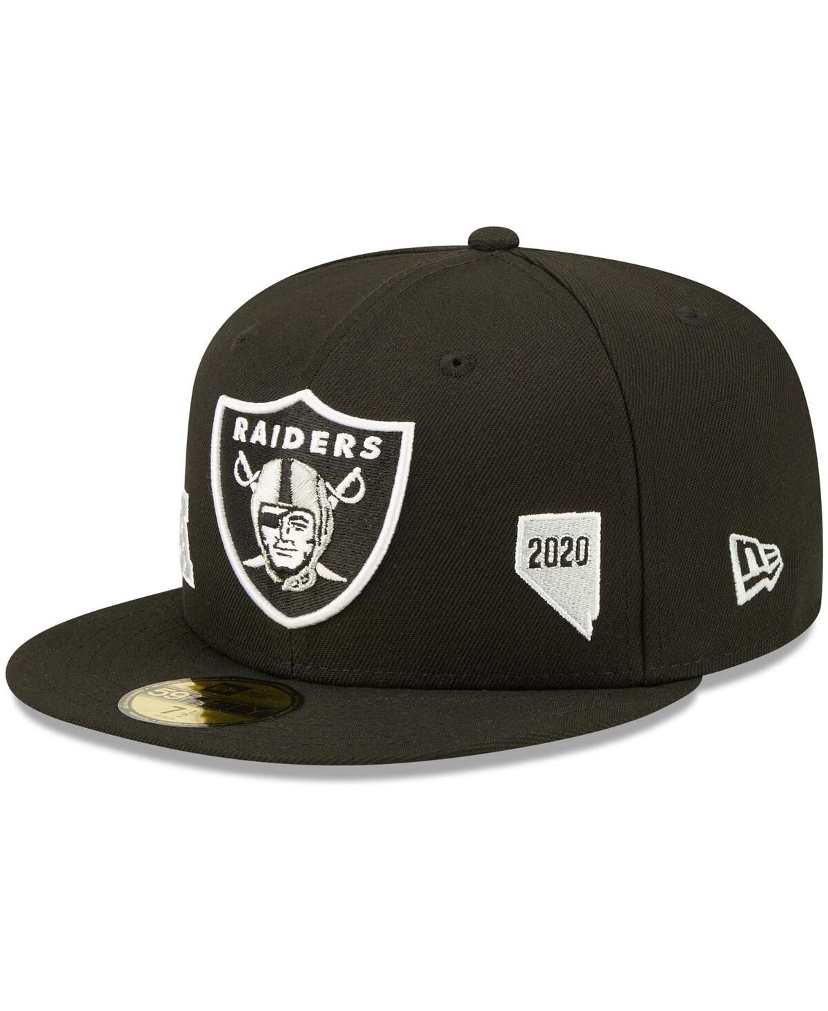 NEW ERA MEN'S NEW ERA BLACK LAS VEGAS RAIDERS IDENTITY 59FIFTY FITTED HAT