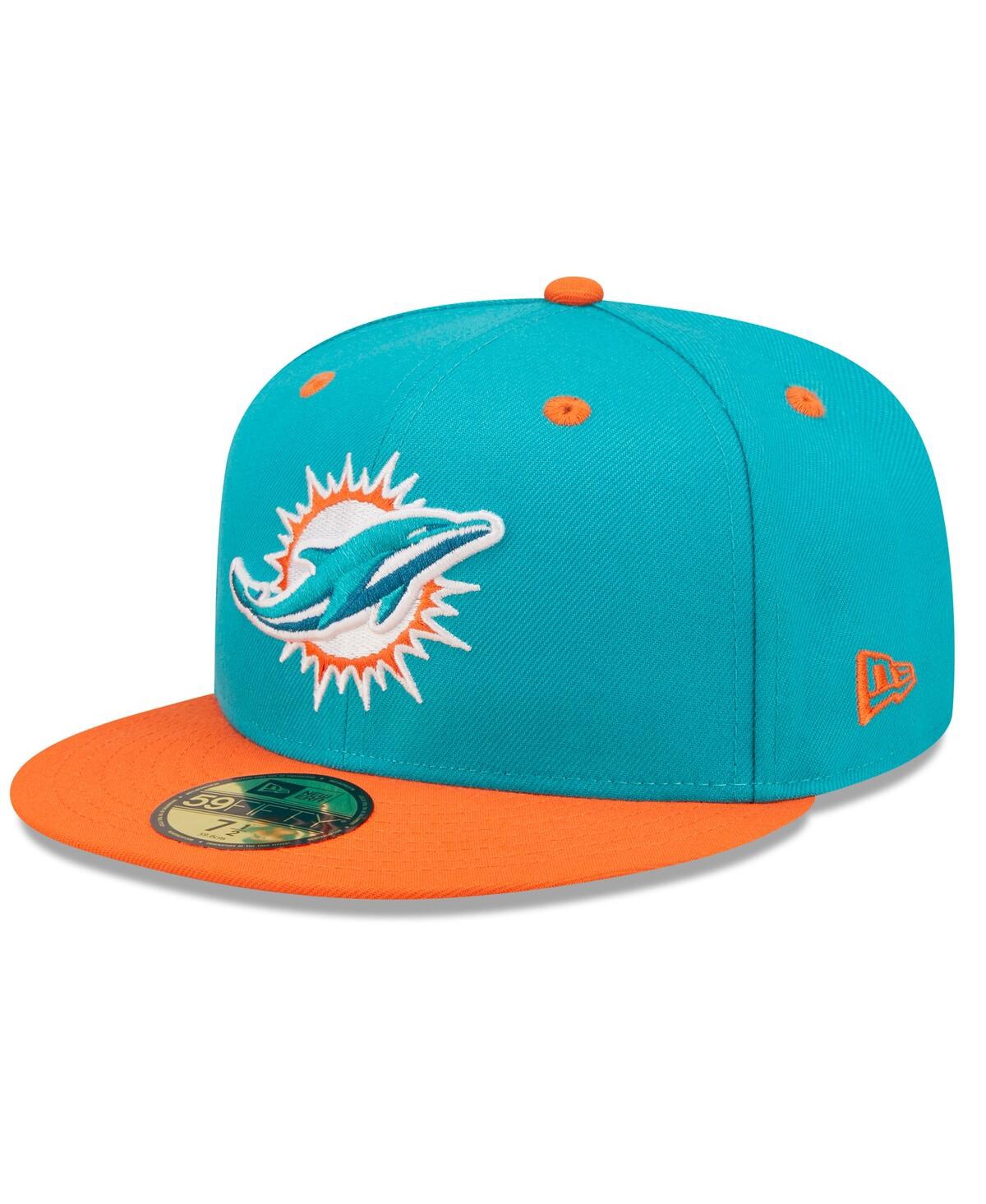 Men's New Era Orange Miami Dolphins Flipside 59FIFTY Fitted Hat - Orange