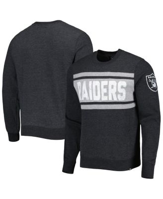 Men's Heathered Black Las Vegas Raiders Bypass Tribeca Pullover Sweatshirt