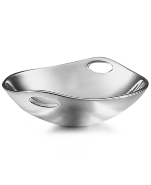 Shop Nambe 10" Handled Bowl In Silver
