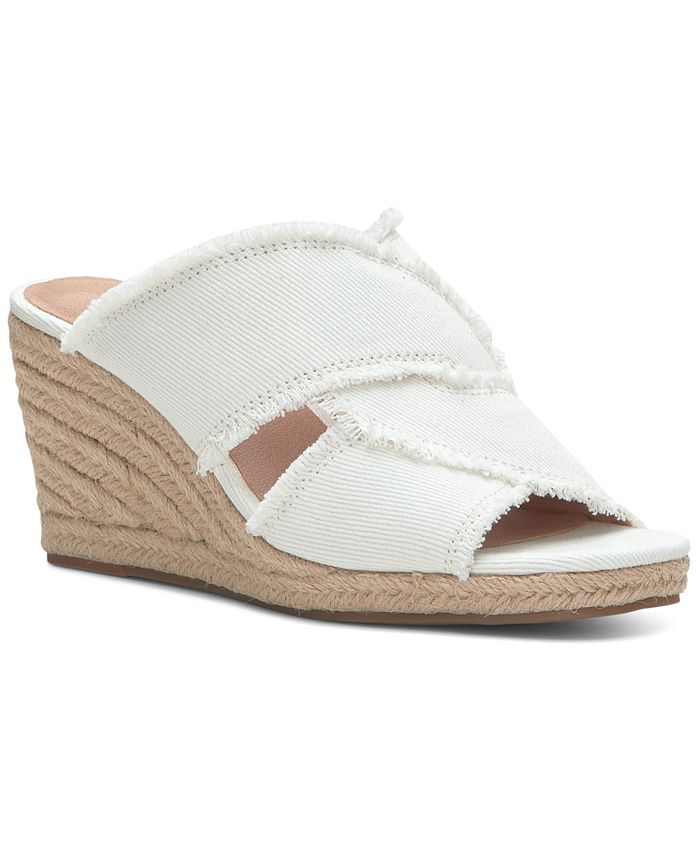 Lucky Brand Jodella Women's Wedge Sandal - Leather Strappy Sandals With Zipper Closure, Casual Comfort Wedge Heel - View #8