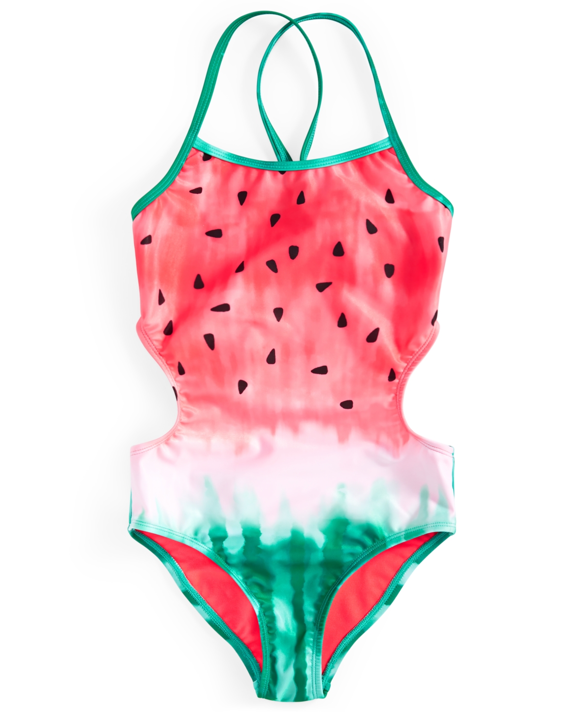 Breaking Waves Big Girls One piece Watermelon Swimsuit In Multi ModeSens