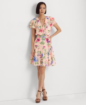 Tory Burch】Floral Ruffle Silk Belted Wrap Dress ワンピース・オールインワン ワンピース  