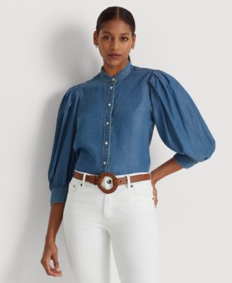 ralph lauren womens chambray shirt