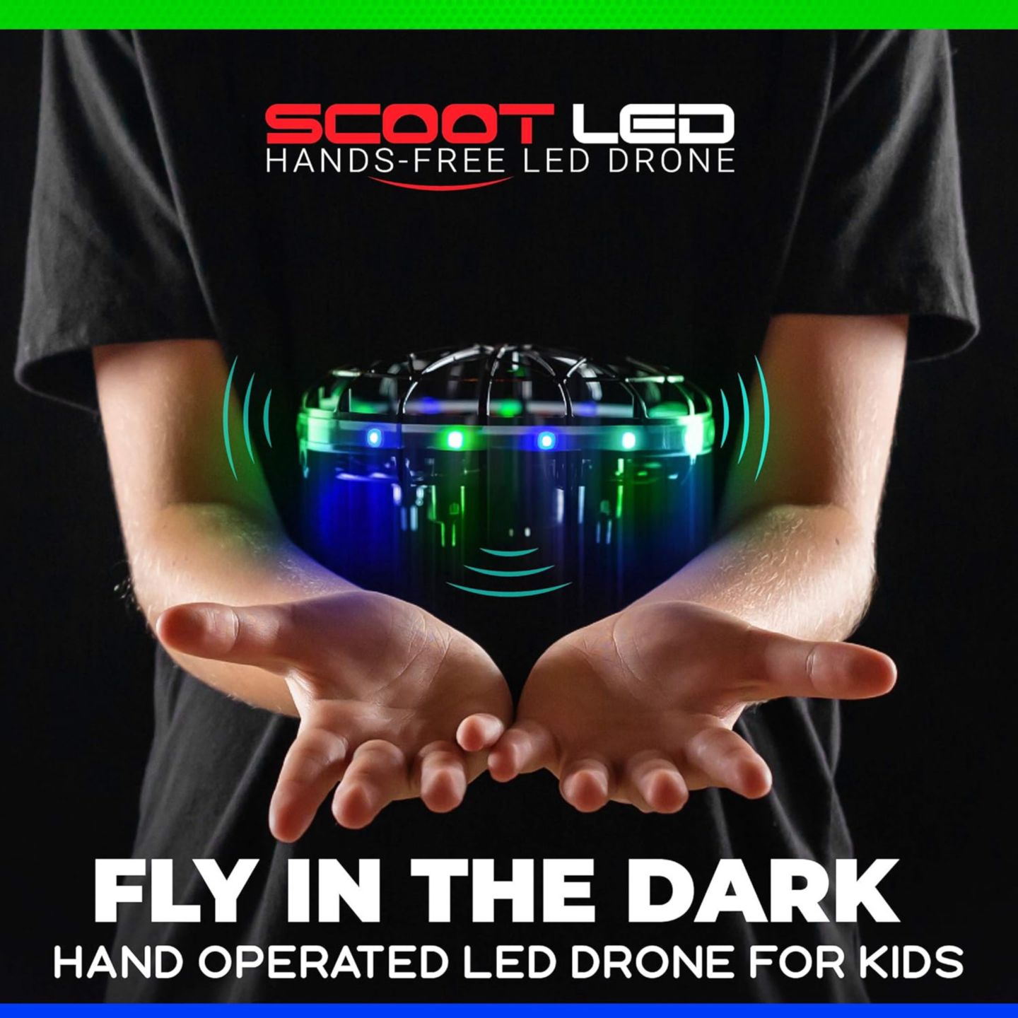 Детская игрушка Force1 Scoot LED Hand-Operated Drone, цвет: Чёрный — фото 3