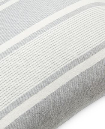 NEW Custom Ralph Lauren Driver Stripe Accent Pillow White Piping
