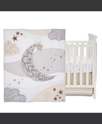 Baby Goodnight Moon 3-Piece Celestial Nursery Crib Bedding Set