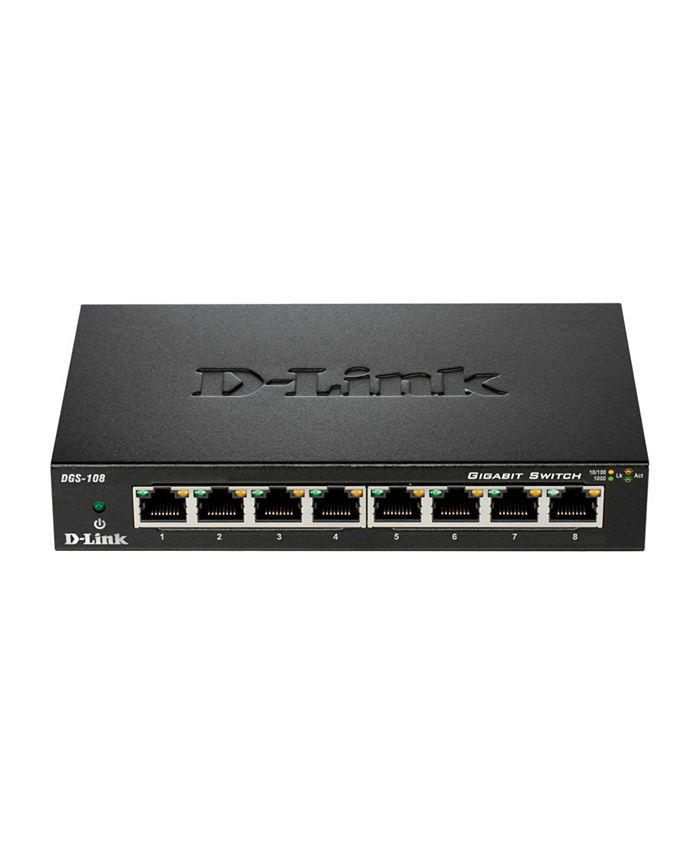 DLink DGS108 Switch 8Port Gigabit QoS Switch Metal Chassis Jumbo