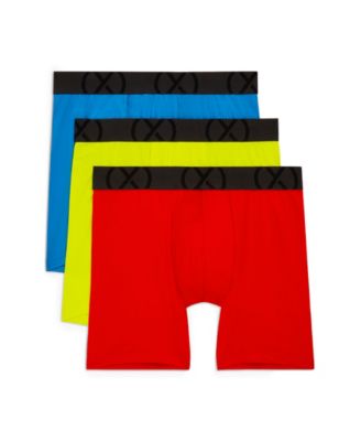 2(x)ist Men's Flex Mesh Boxer Brief 3-Pack - 6" Inseam, Moisture Wicking Performance Fabric